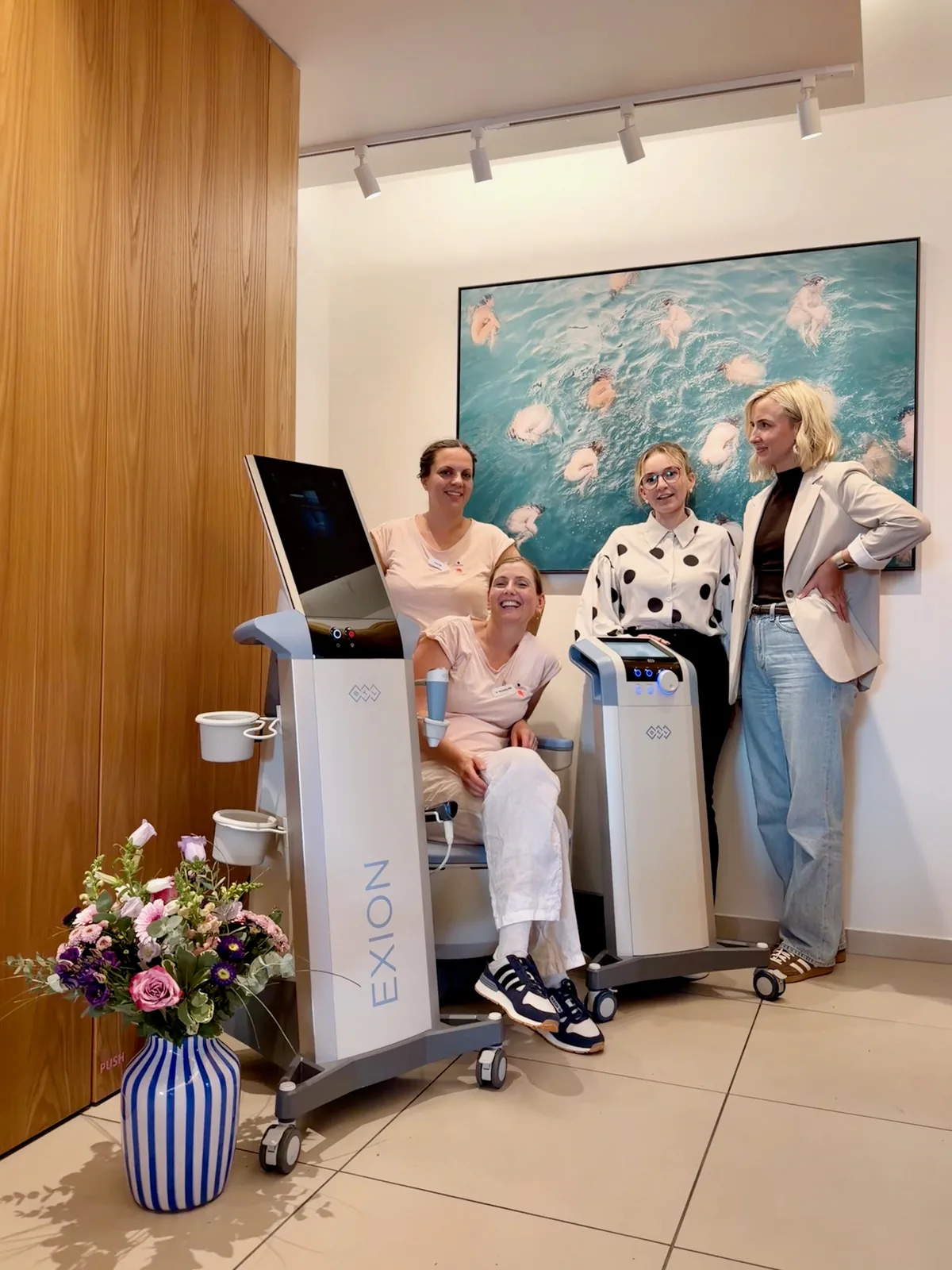 Unser Team bei der Einweisung an Emsella, Emfemme 360 und Exion